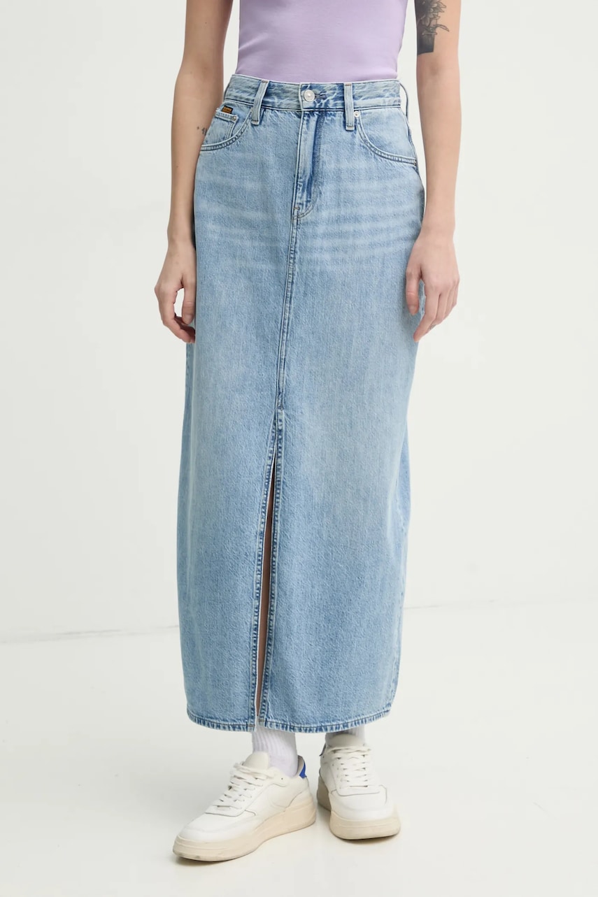 G-Star fustă jeans maxi, drept