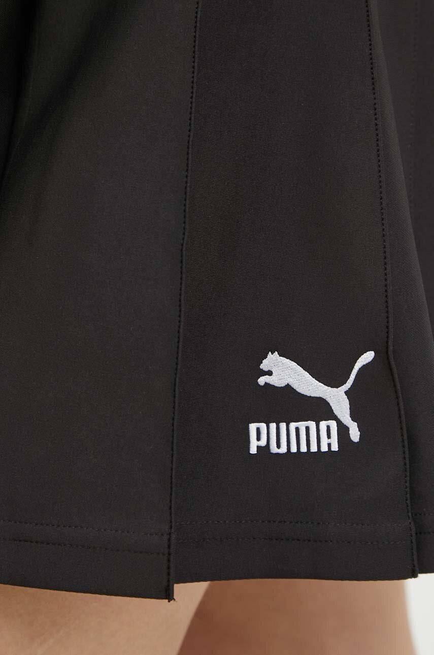Φούστα Puma χρώμα: μαύρο, 624237 φωτογραφία
