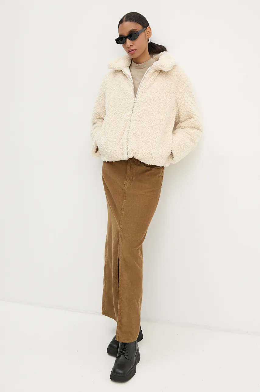 Τζιν φούστα Levi's χρώμα: καφέ φωτογραφία