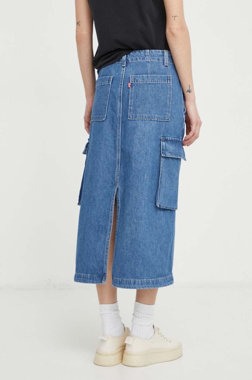 Levi's Fusta Jeans Midi, Evazati