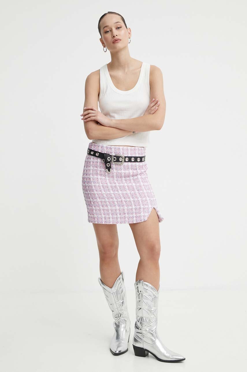 Φούστα IRO χρώμα: μοβ φωτογραφία