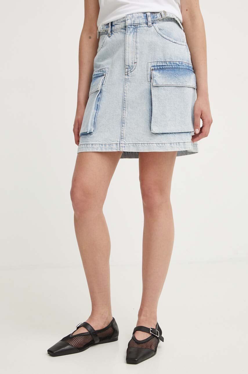 Gestuz fustă din denim mini, evazată, 10909152 Gestuz fustă din denim mini, evazată, 10909152