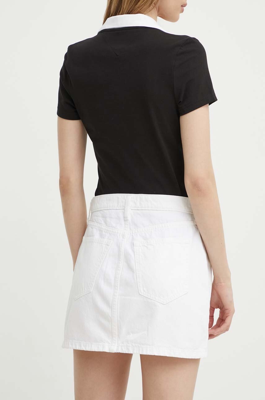 Τζιν φούστα Abercrombie & Fitch χρώμα: άσπρο φωτογραφία