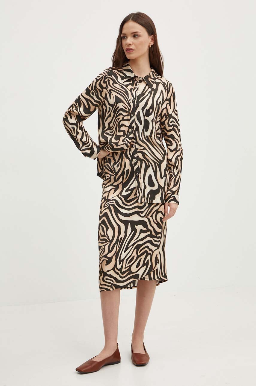 Φούστα La Petite Française JAVA χρώμα: μπεζ φωτογραφία