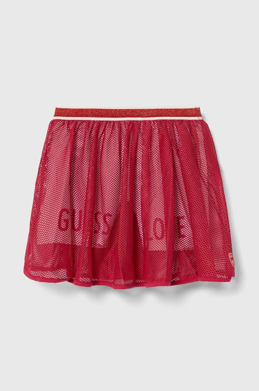 

Детская юбка Guess цвет розовый mini расклешённая