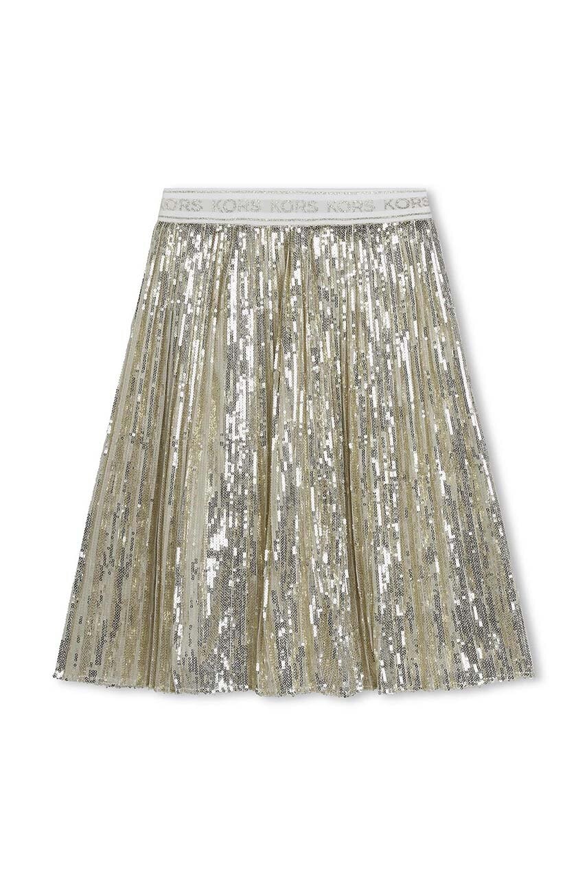 Детская юбка Michael Kors цвет жёлтый midi расклешённая Детская юбка Michael Kors цвет жёлтый midi расклешённая