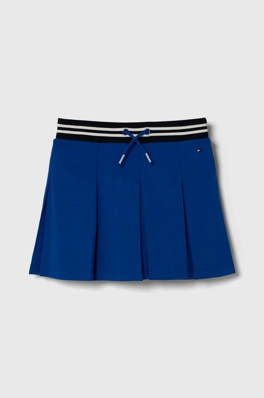 

Детска пола Tommy Hilfiger в синьо къса разкроена, Син