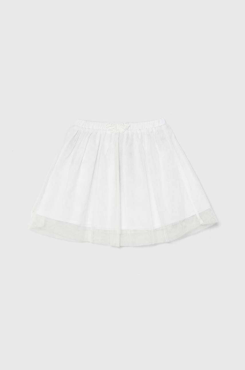 United Colors of Benetton fusta fete culoarea alb, mini, evazati