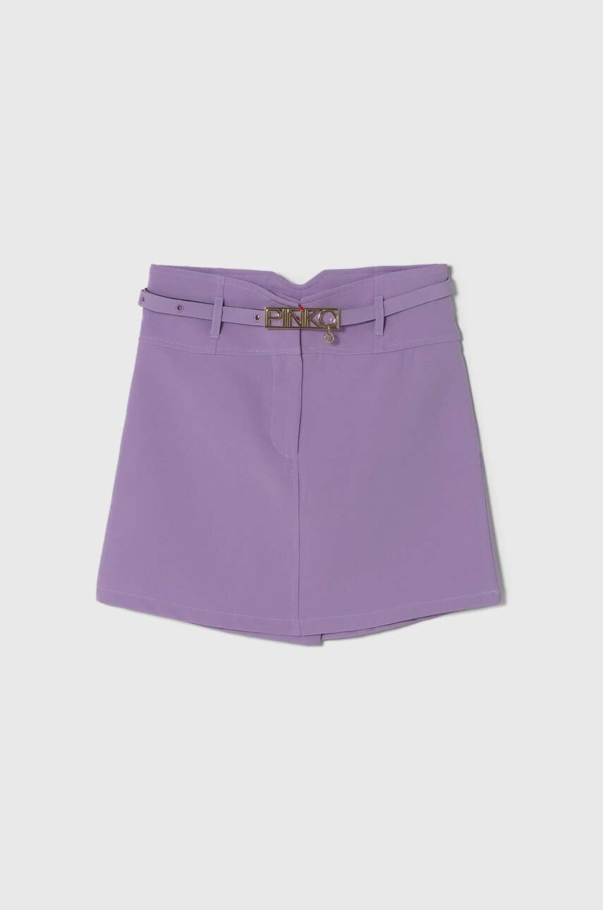 Детская юбка Pinko Up цвет фиолетовый mini прямая Детская юбка Pinko Up цвет фиолетовый mini прямая