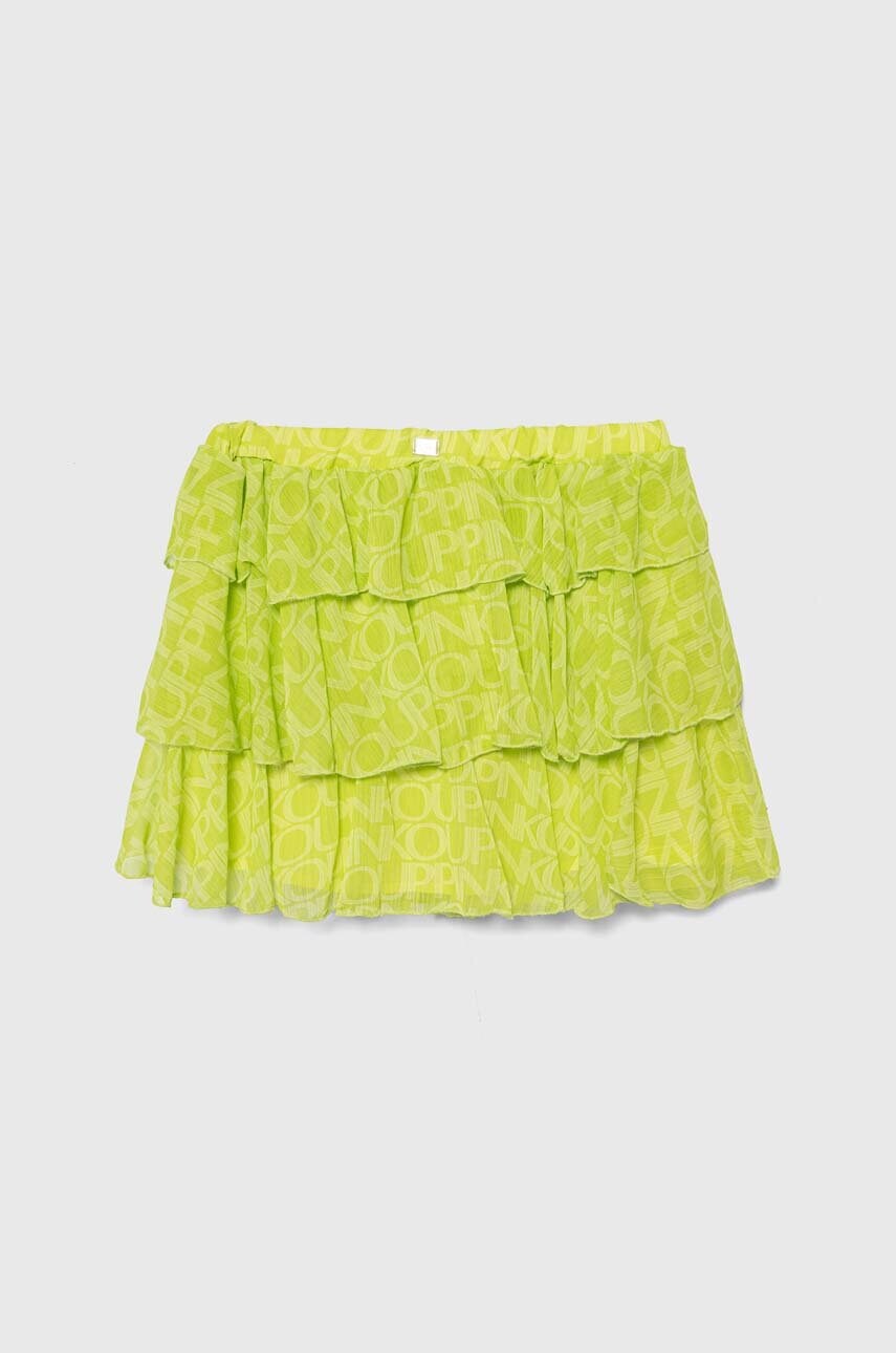 Levně Dětská sukně Pinko Up zelená barva, mini, áčková