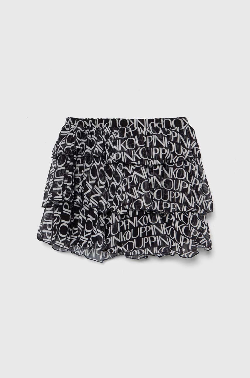 Дитяча спідниця Pinko Up колір чорний mini розкльошена