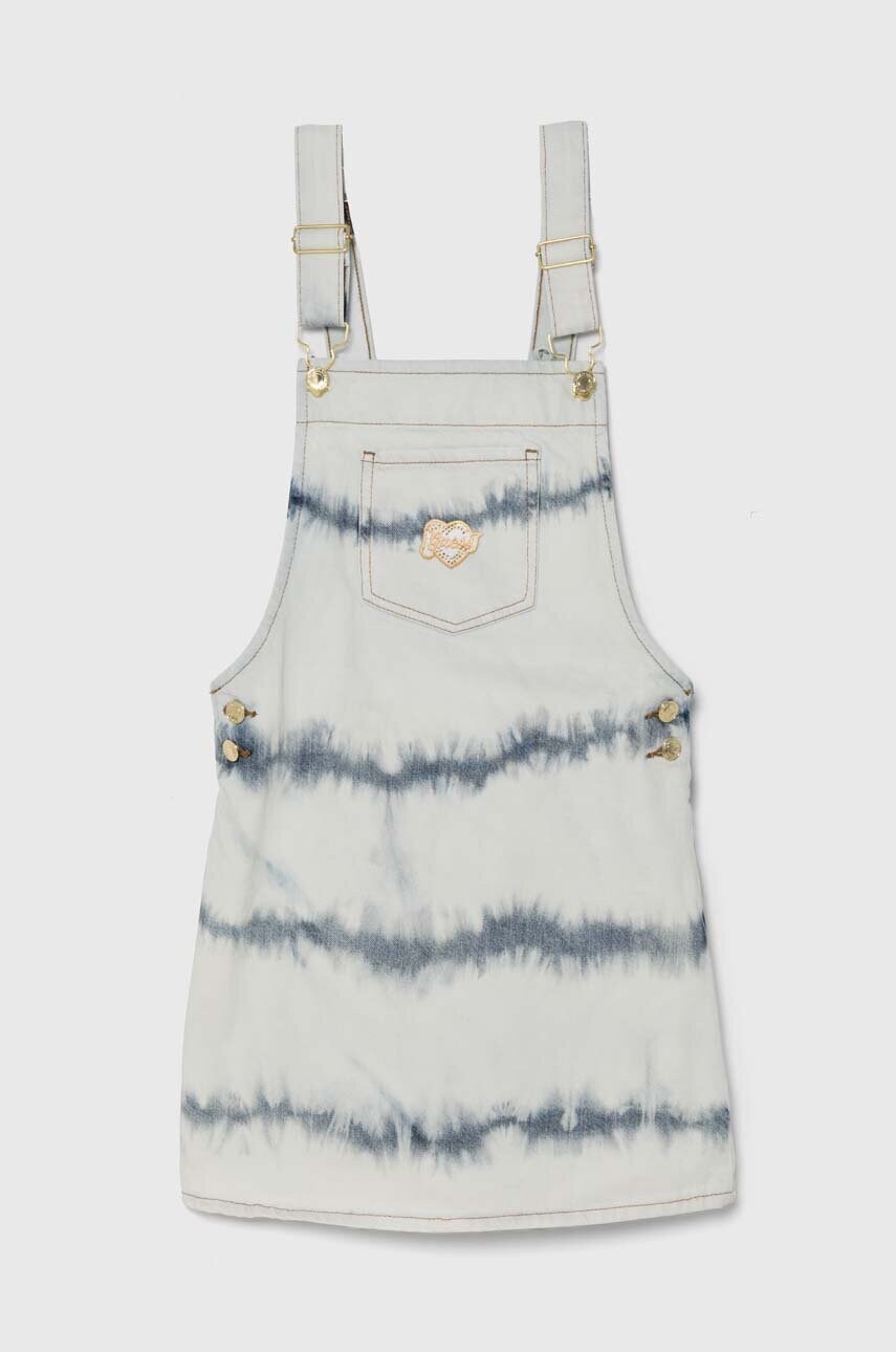 Levně Dětské riflové šaty Guess midi