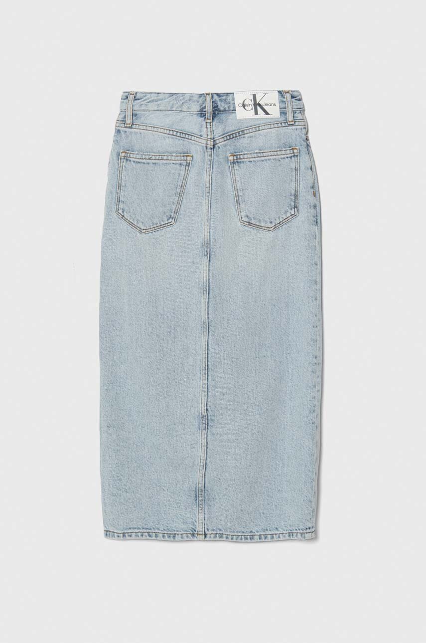 Детская джинсовая юбка Calvin Klein Jeans maxi прямая