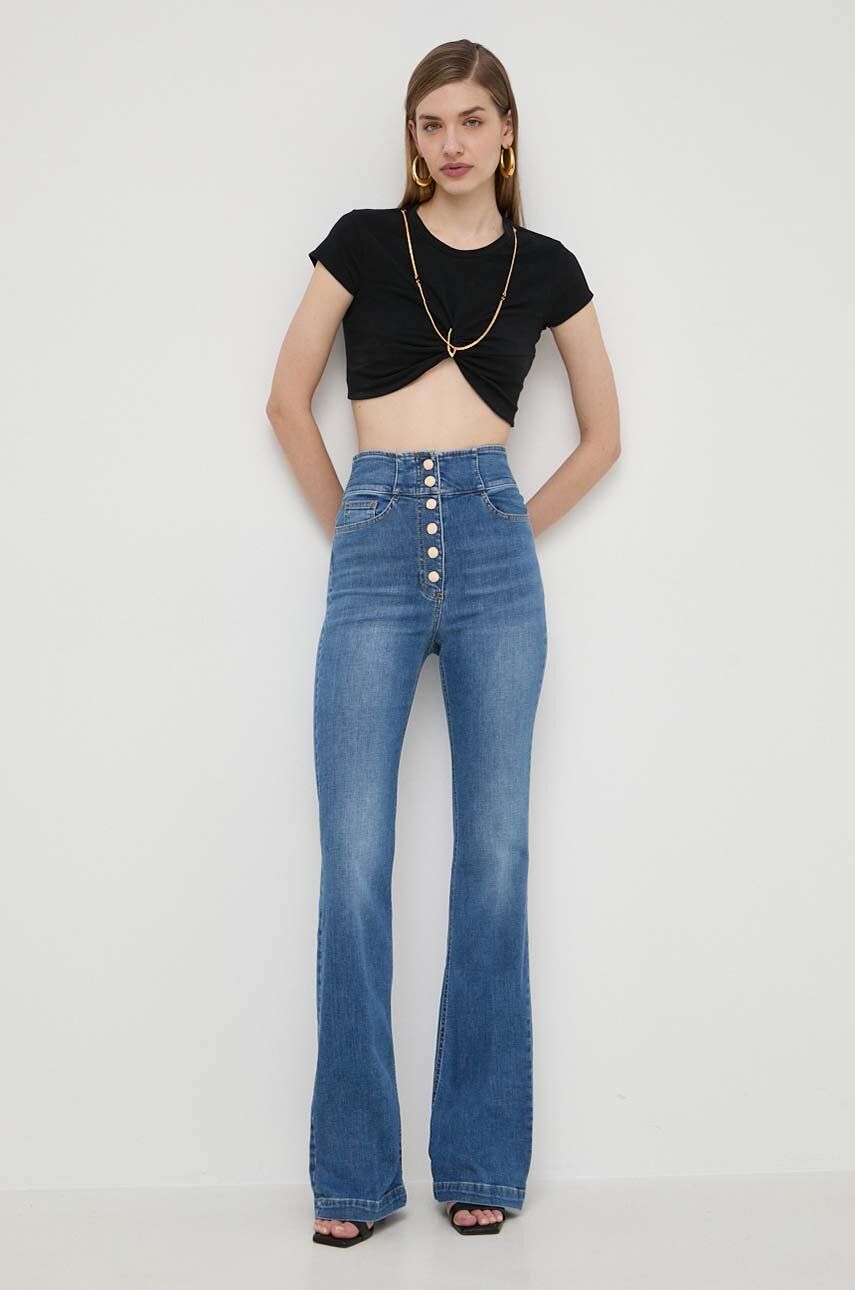 Elisabetta Franchi jeansi femei high waist, PJ43S41E2