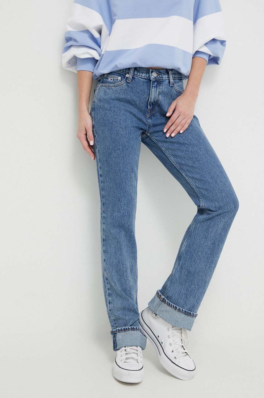 Levně Džíny Tommy Jeans dámské, high waist, DW0DW17189