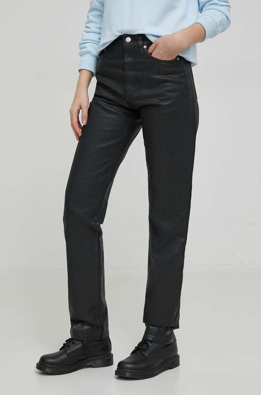 Levně Džíny Calvin Klein Jeans dámské, černá barva, J20J222431