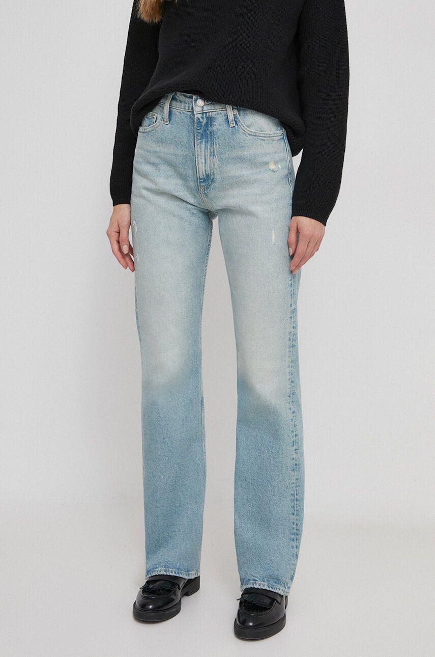 Levně Džíny Calvin Klein Jeans dámské, high waist, J20J222449
