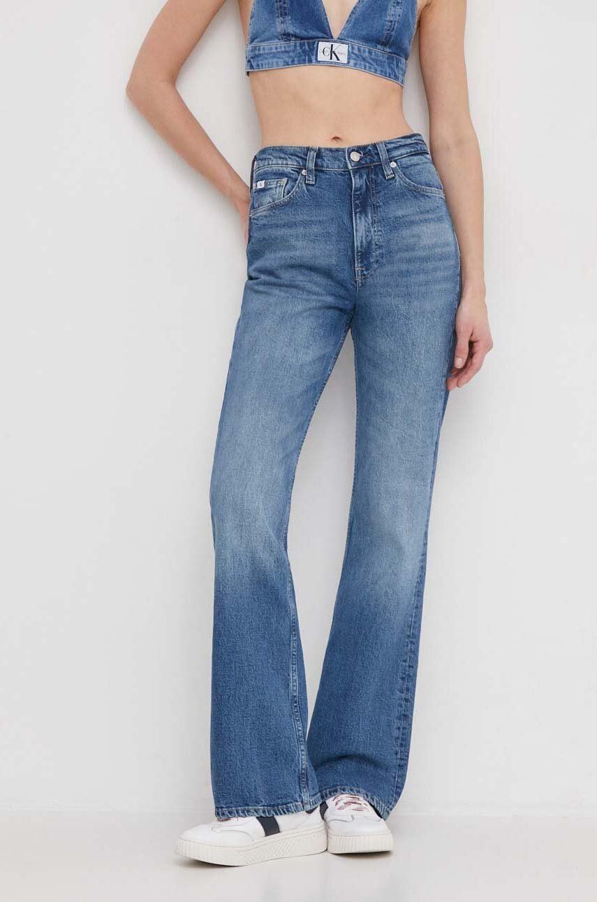 Levně Džíny Calvin Klein Jeans dámské, high waist, J20J222454