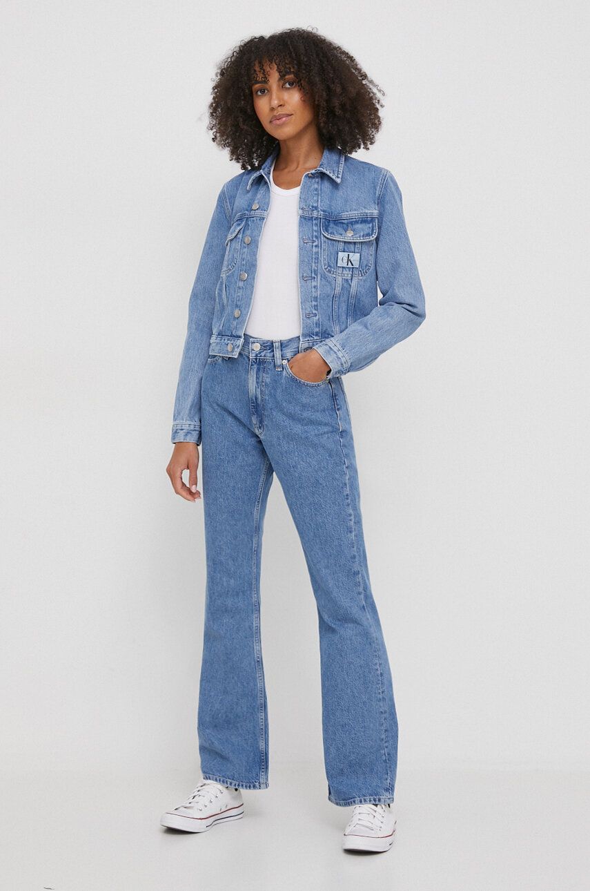 Levně Džíny Calvin Klein Jeans Authentic Boot dámské, high waist, J20J222868
