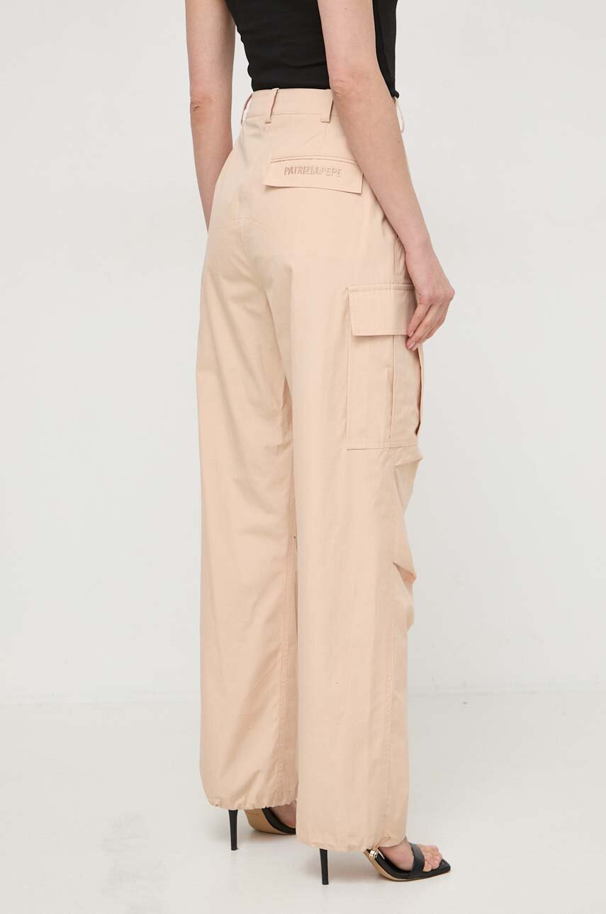 Βαμβακερό παντελόνι Patrizia Pepe χρώμα: μπεζ φωτογραφία