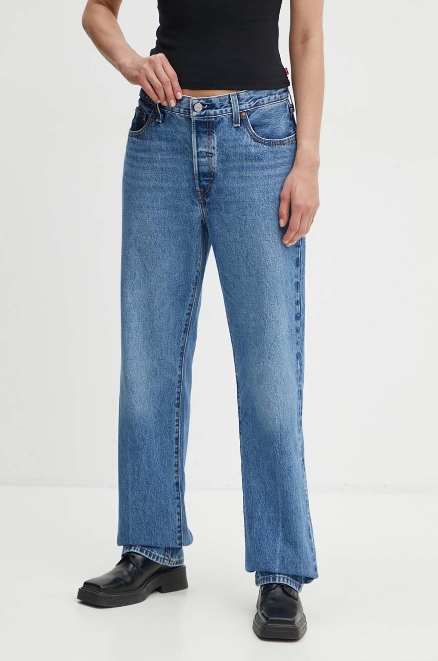 

Дънки Levi's 501 90S с висока талия, Син