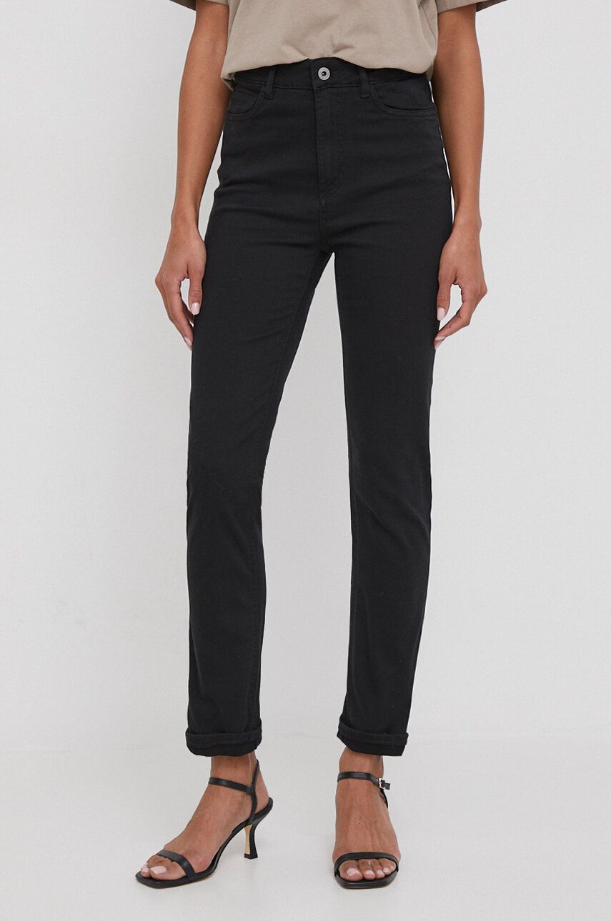 Džíny Pepe Jeans Tessa dámské, high waist - černá - Hlavní materiál: 97 % Bavlna