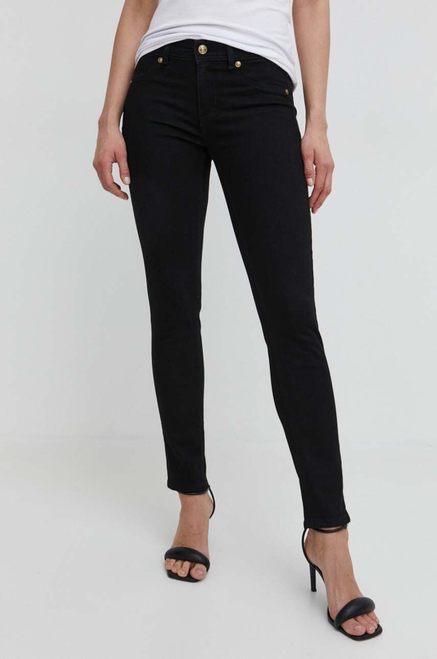 Džíny Versace Jeans Couture dámské, černá barva, 76HAB5J1 CDW00