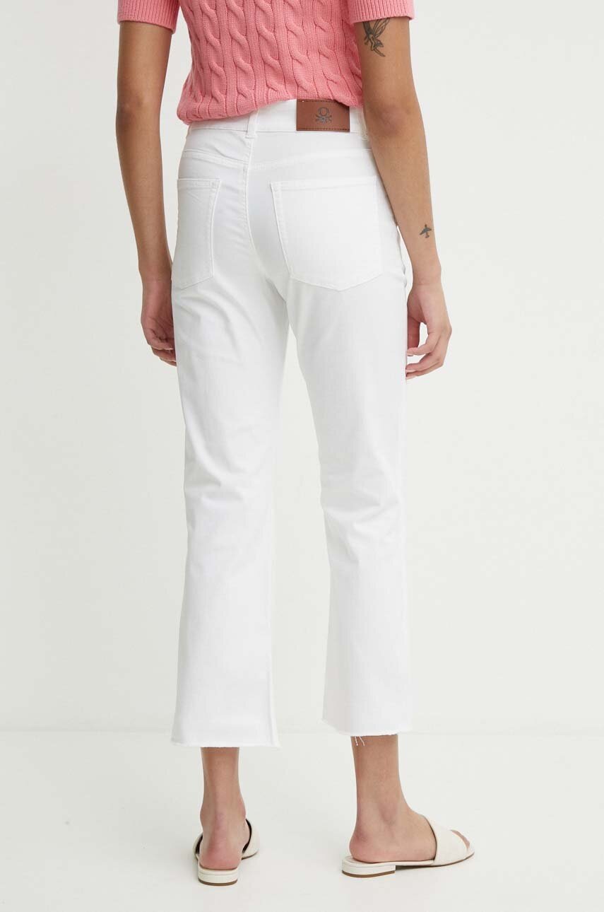 Τζιν παντελόνι United Colors of Benetton χρώμα: άσπρο φωτογραφία