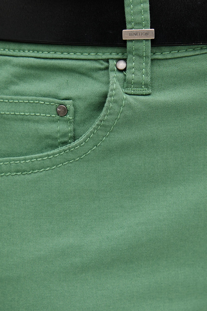 Τζιν παντελόνι United Colors of Benetton χρώμα: άσπρο φωτογραφία