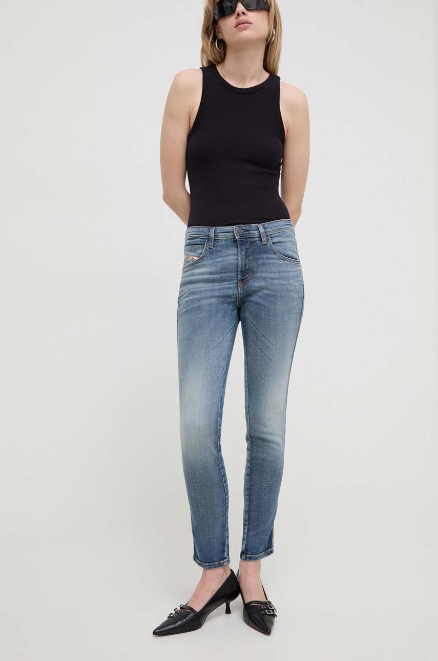 Diesel jeans femei, culoarea bleumarin A03603.0PFAW