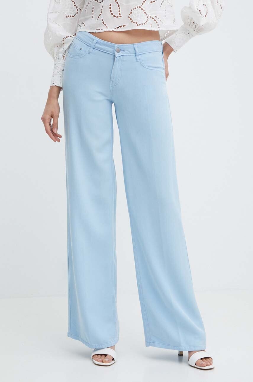 Levně Kalhoty Guess dámské, jednoduché, high waist, W4GA96 WDP85