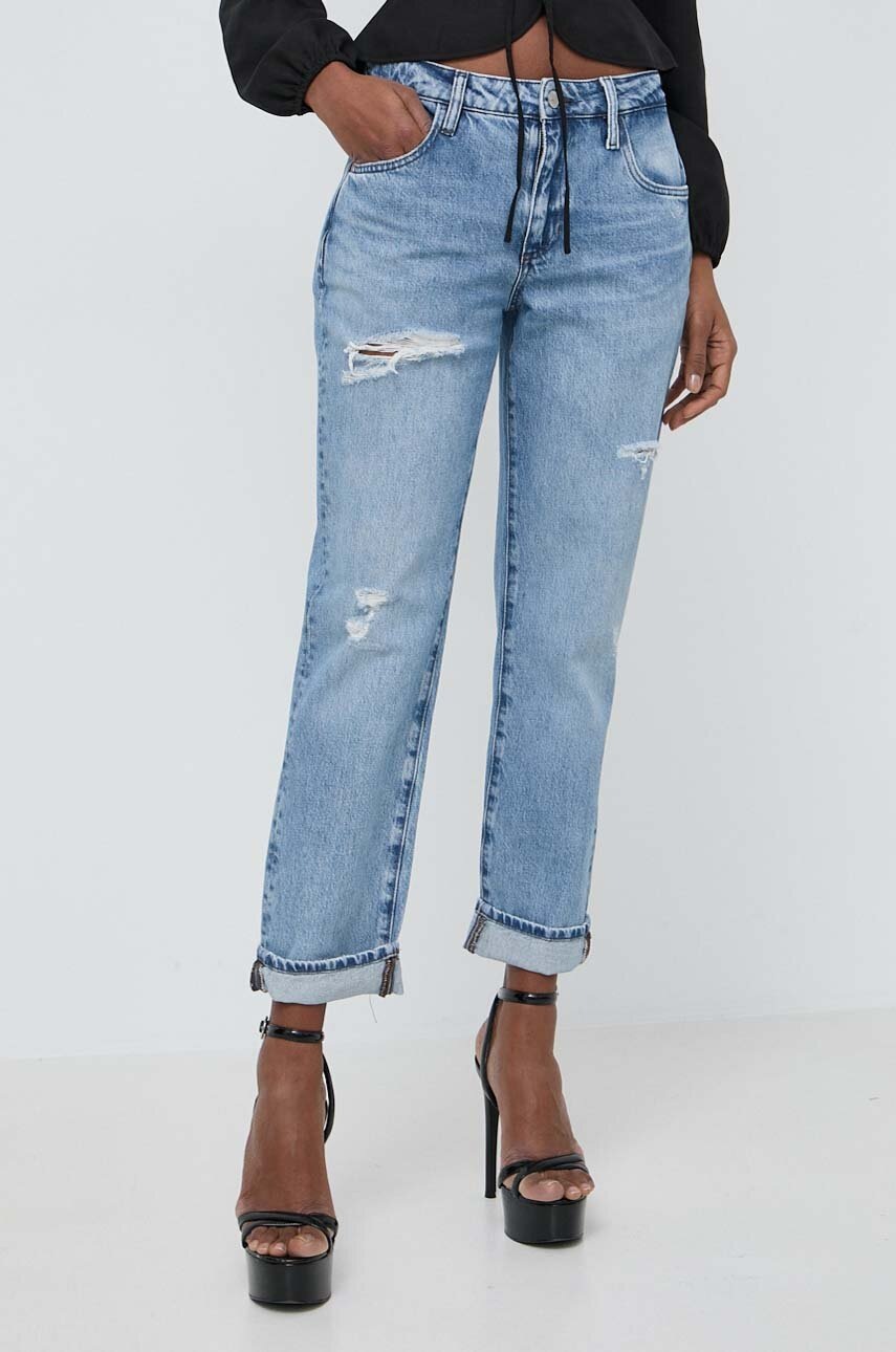 

Дънки Guess CELIA с висока талия W4GA0Q D5BS0, Син
