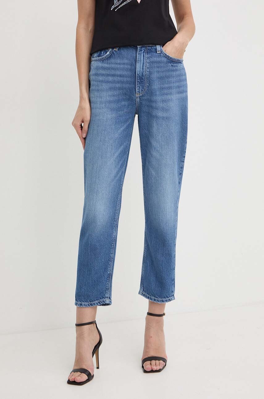 

Дънки Guess с висока талия W4GA21 D5B91, Син