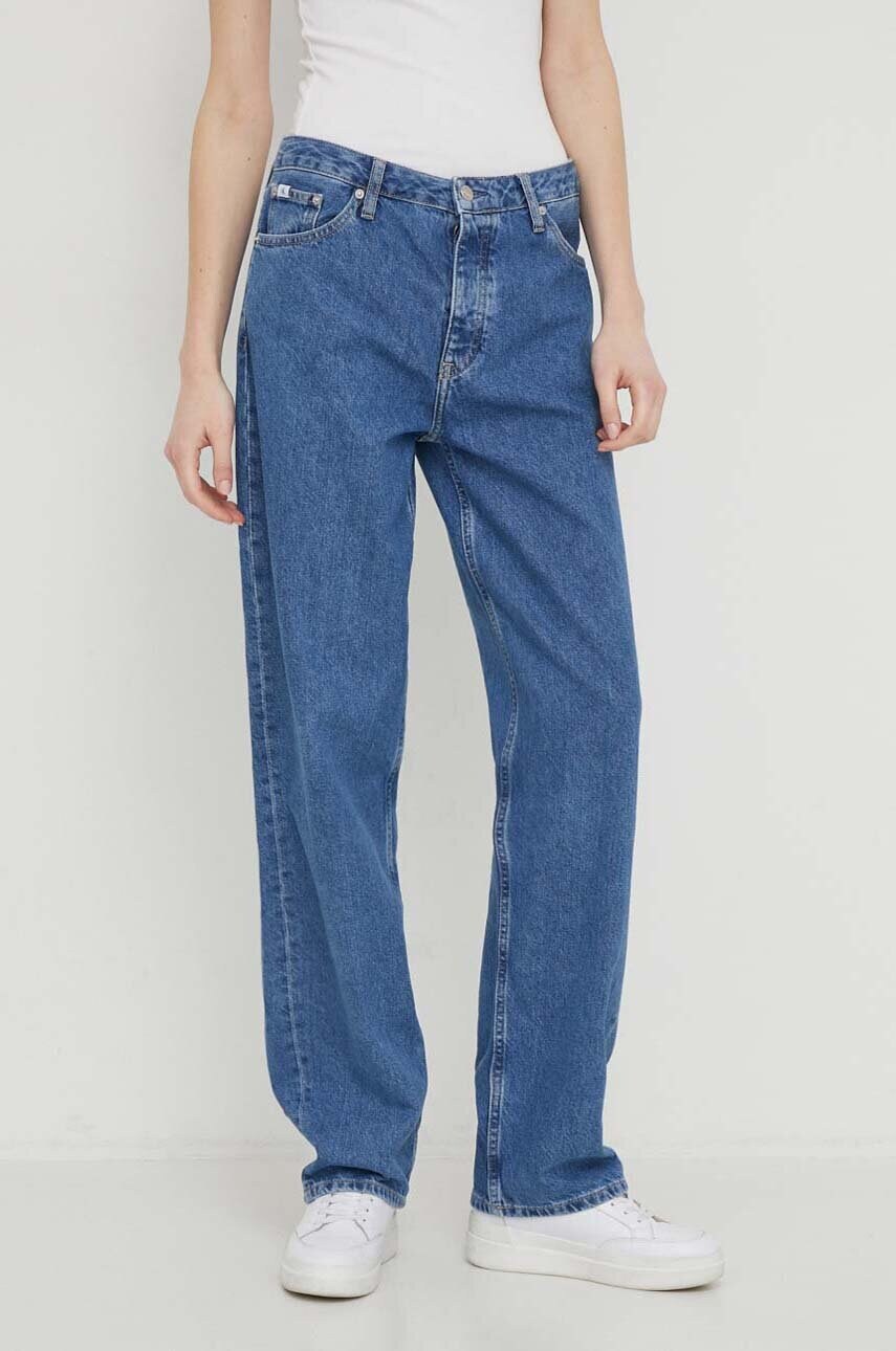 Levně Džíny Calvin Klein Jeans dámské, high waist, J20J222753