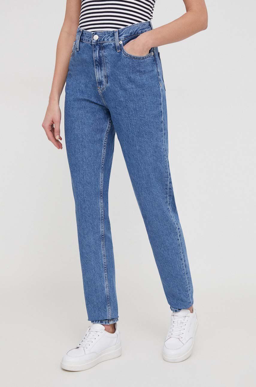 Levně Džíny Calvin Klein Jeans dámské, high waist, J20J222766