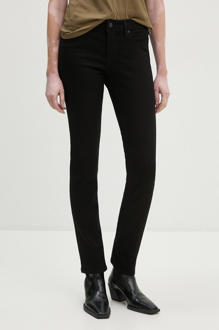 

Дънки Levi's 712 SLIM в черно, Черен
