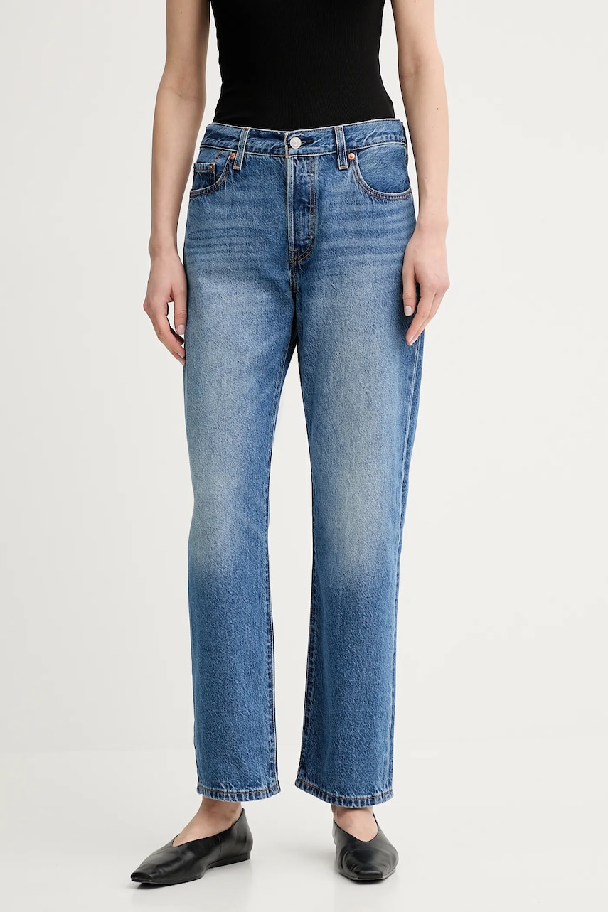 Levně Džíny Levi's 501 90S dámské, high waist