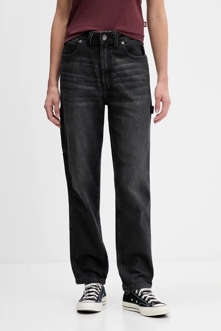 Levně Džíny Dickies ELLENDALE DENIM dámské, high waist, DK0A4XEK