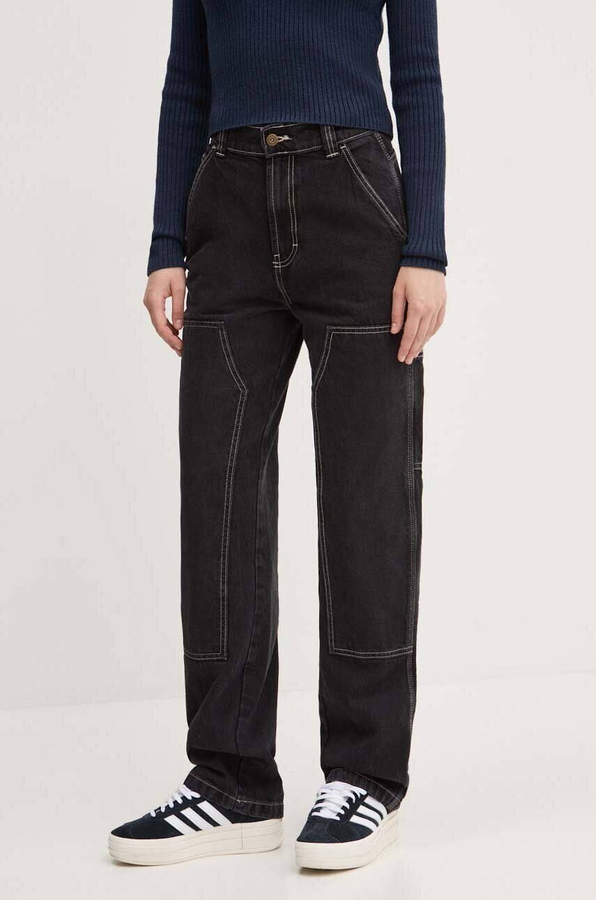 Dickies jeansi MADISON DOUBLE KNEE DENIM W femei high waist, DK0A4YGL
