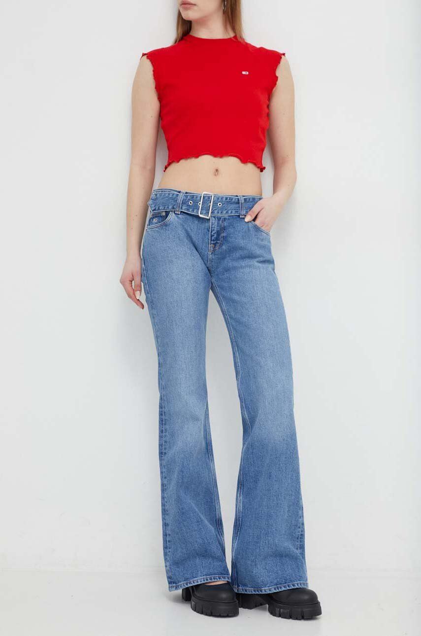 Levně Džíny Tommy Jeans dámské, high waist, DW0DW17562