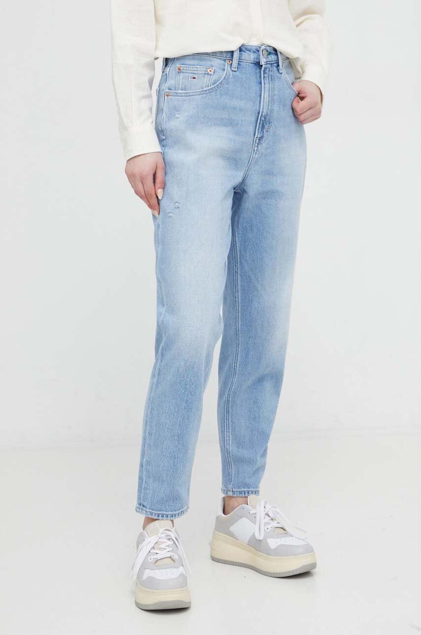 Levně Džíny Tommy Jeans dámské, high waist, DW0DW17617