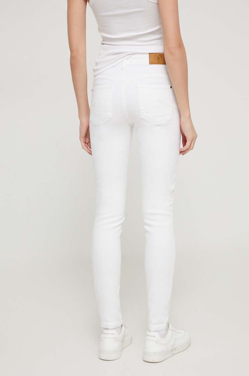 Τζιν παντελόνι Desigual χρώμα: άσπρο φωτογραφία