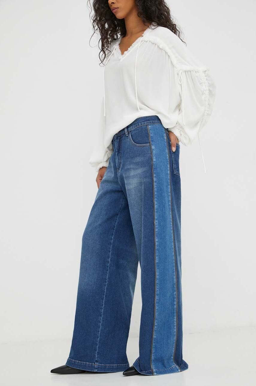 MUNTHE jeansi femei, culoarea albastru marin