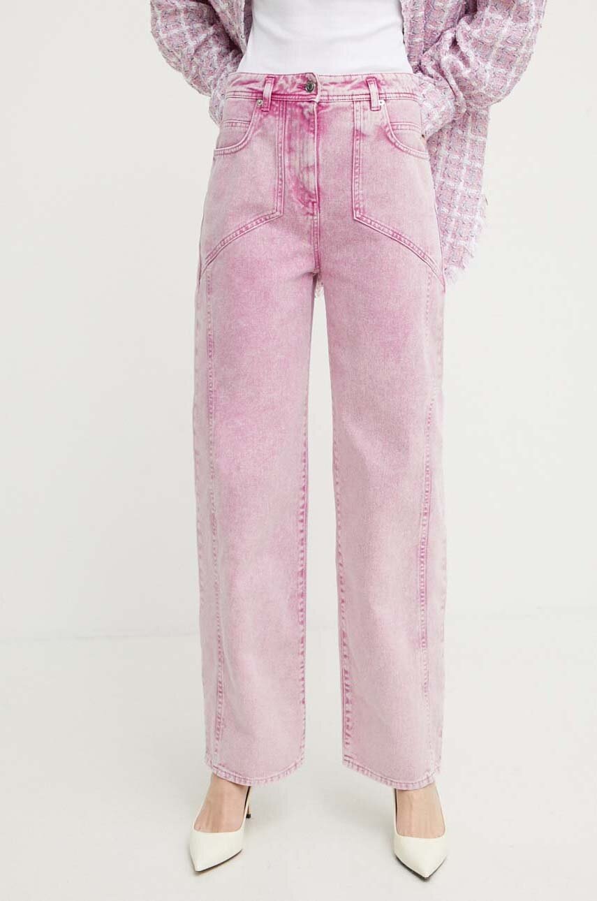 

Дънки IRO в с висока талия, Розов