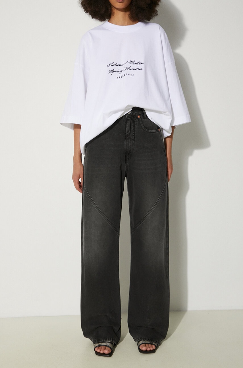 MM6 Maison Margiela jeansi femei high waist, S62LB0160