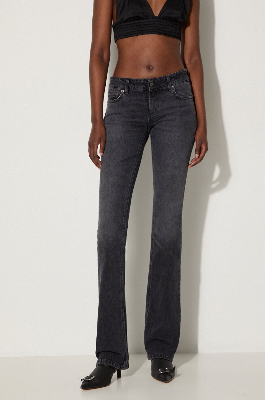 Džíny Fiorucci Faded Black Low Rise Bootcut Jeans dámské, high waist, W01FPDJE083DN02DN05