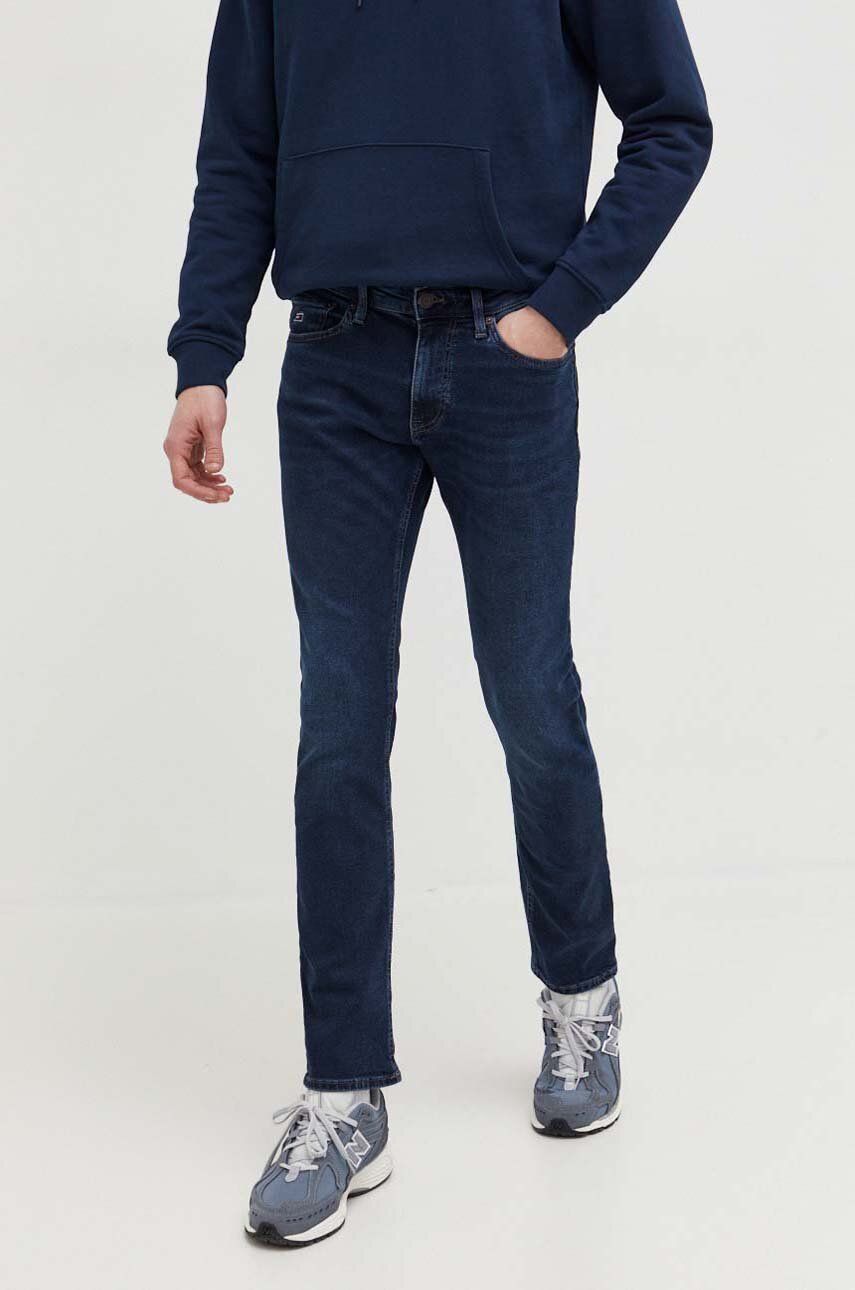 Levně Džíny Tommy Jeans pánské, tmavomodrá barva, DM0DM18136