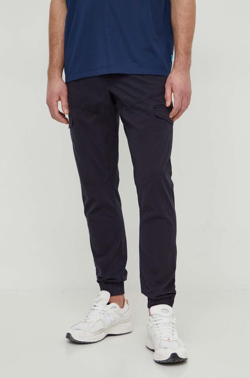 E-shop Kalhoty Guess NEW KOMBAT pánské, tmavomodrá barva, přiléhavé, M4RB17 WFYSA
