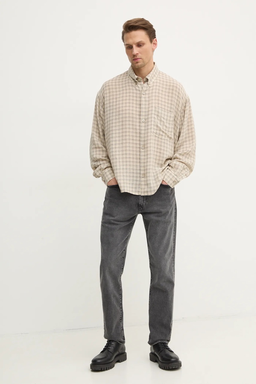 Τζιν παντελόνι Levi's 502 TAPER χρώμα: γκρι φωτογραφία