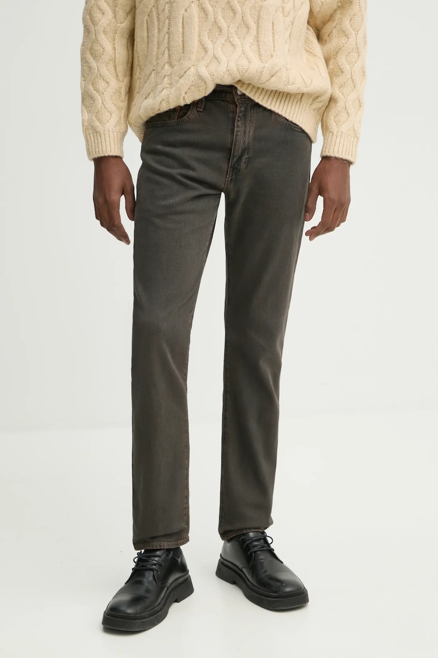 Levi's jeansi 502 TAPER barbati, culoarea albastru marin Levi's jeansi 502 TAPER barbati, culoarea albastru marin